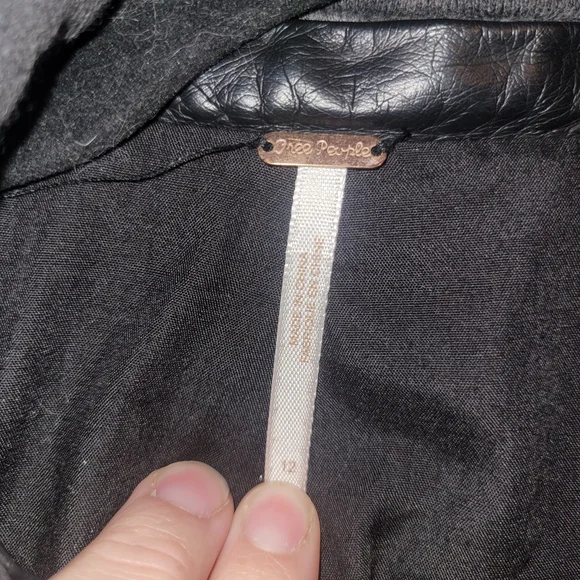 Free People Black Leather Jacket - Picture 2 of 4